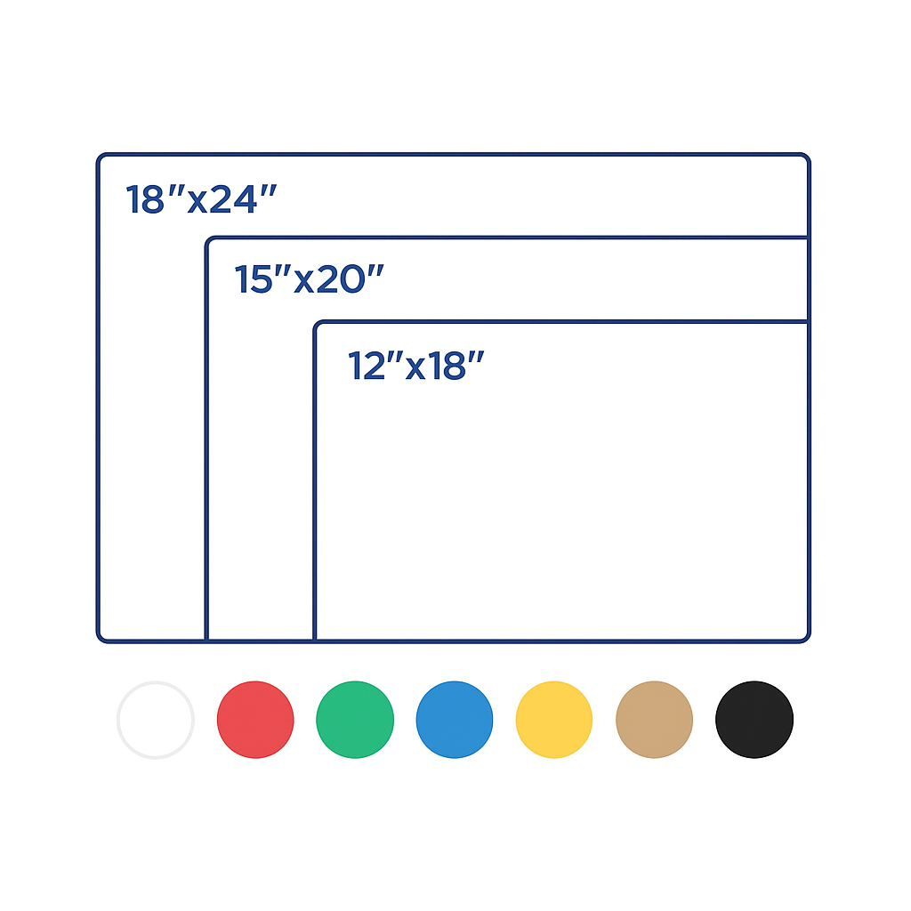 Commercial Plastic Standard Cutting Board - 1/2